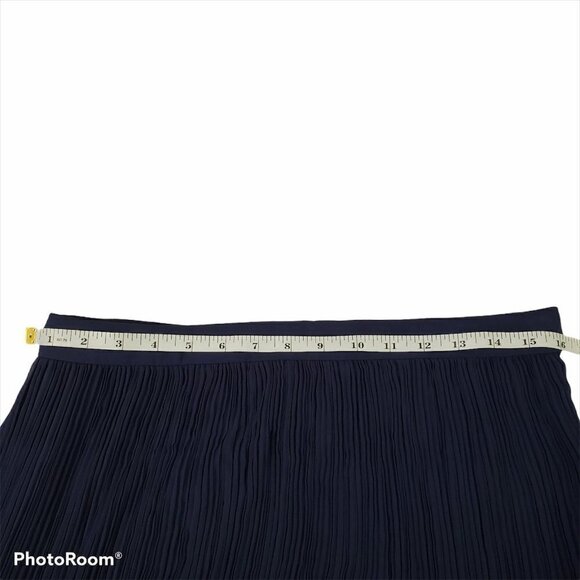 Reiss Womens Midi Skirt 8 Blue Pleated Fredalina Flowy Hippie Boho Bohemian - Picture 8 of 9
